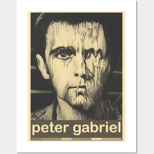 peter gabriel - brown cream  retro shirt Posters and Art